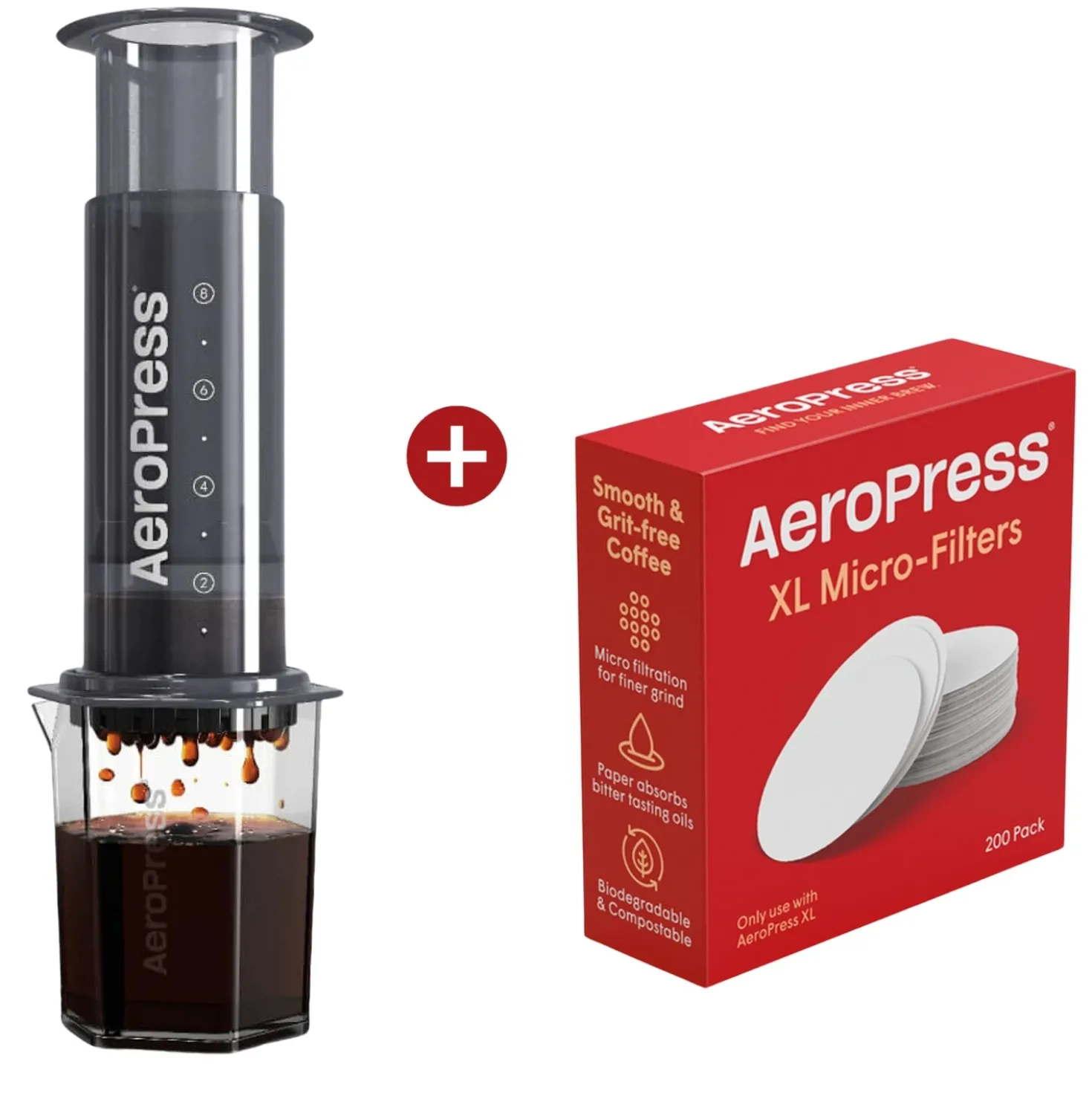 AeroPress Original Coffee & Espresso Maker XL + XL Filters