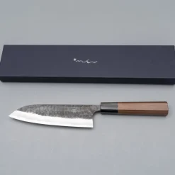 Anryu Knives Aogami Super Walnut Santoku 17 cm
