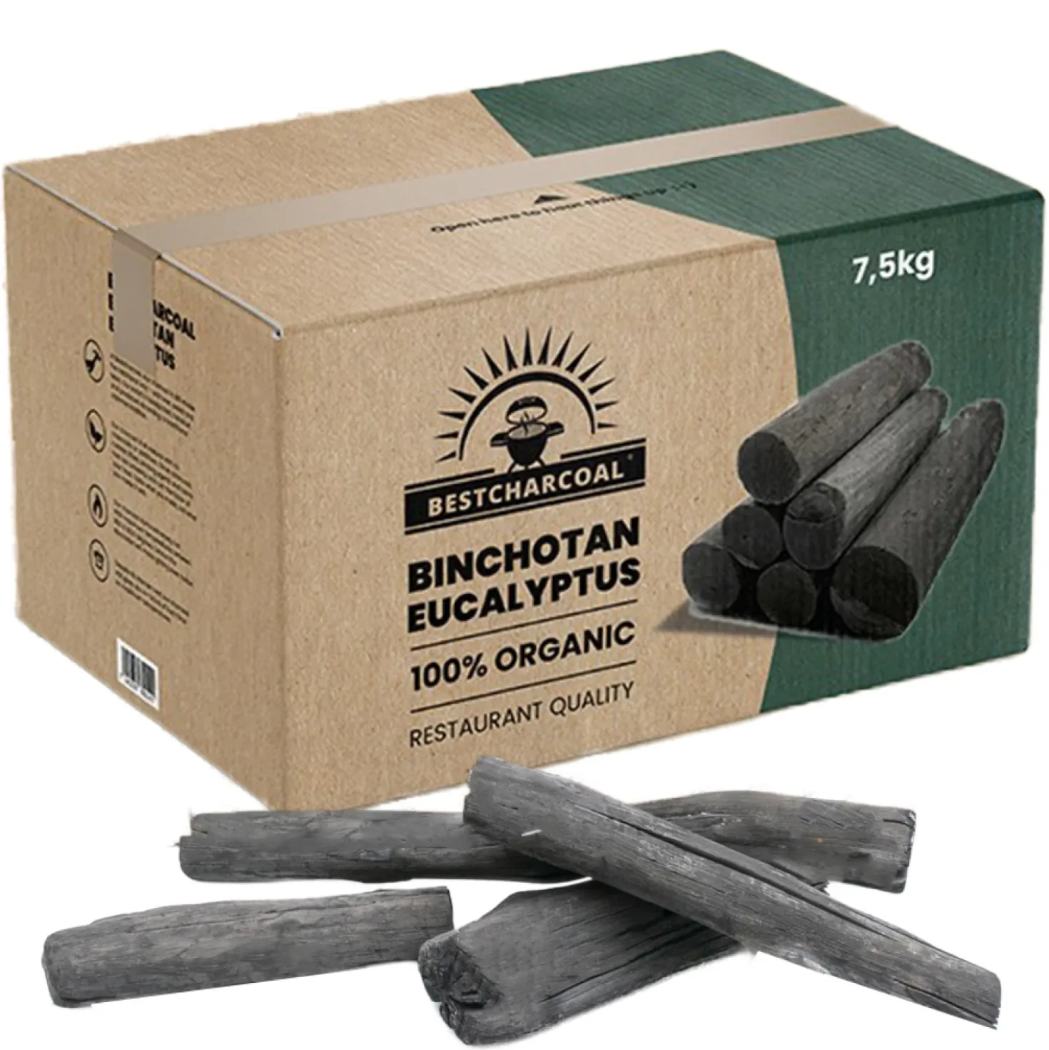 Best Charcoal Eucalyptus Binchotan 7.5 KG