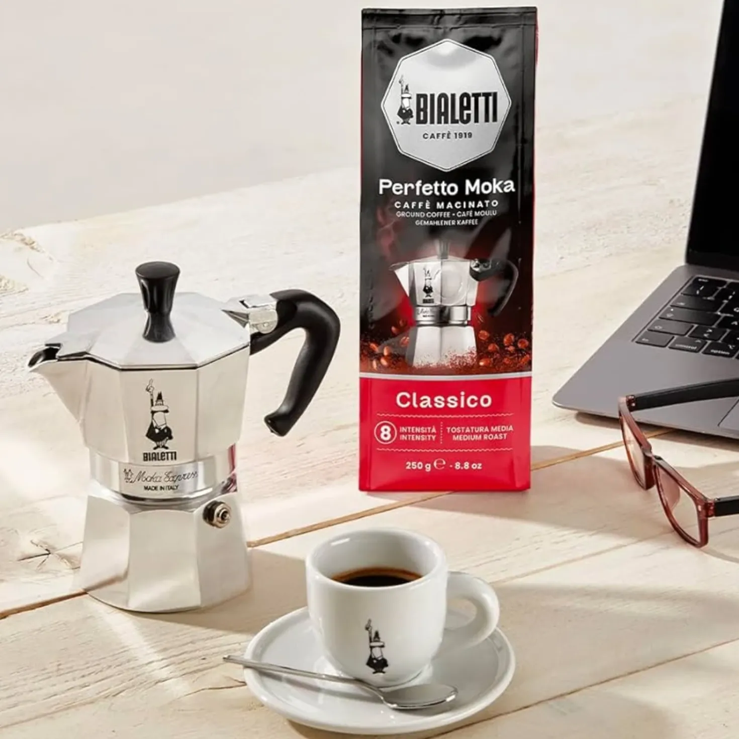 Bialetti Perfetto Moka Classico Gemalen Koffie