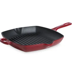 BK Bourgogne Grillpan Vierkant 26 cm Chili Rood
