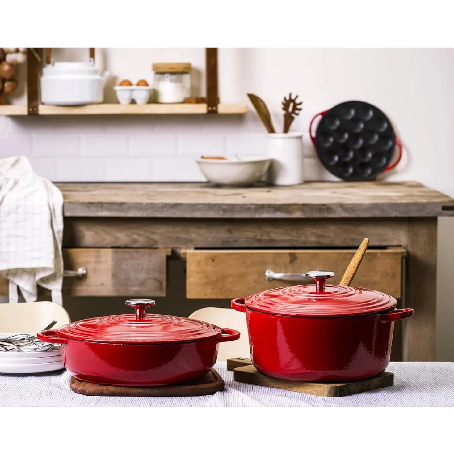 BK Bourgogne lage braadpan 28 cm jet Red
