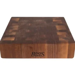 Boos Blocks Rond Hakblok Walnoothout 37 x 37 x 7.5 cm