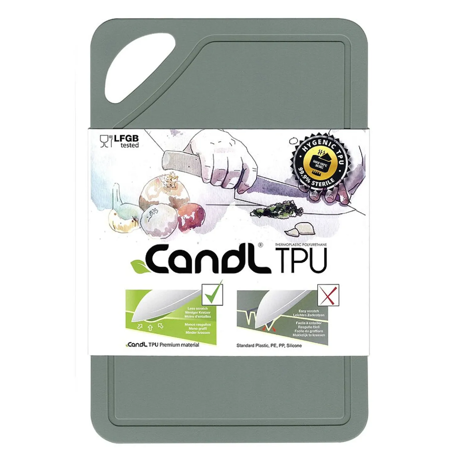 Candl Professionele TPU Snijmat 26 x 17 cm Khaki Groen