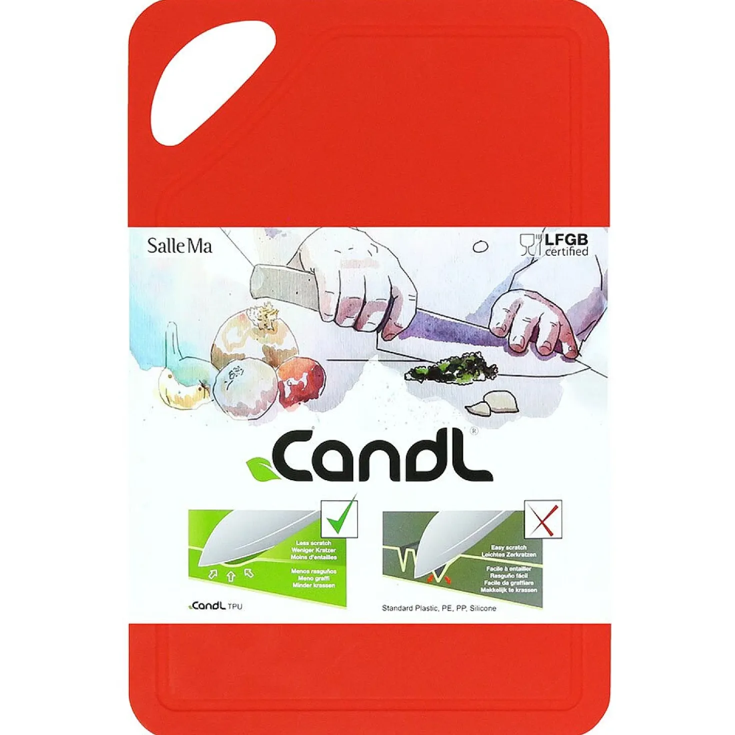 Candl Professionele TPU Snijmat 26 x 17 cm Rood