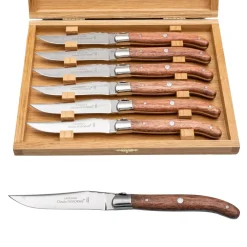 Claude Dozorme Laguiole Steakmessen Exotisch hout