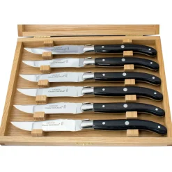 Claude Dozorme Laguiole Steakmessen Zwart Hout