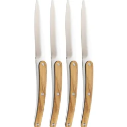 Deejo Steakmessenset Olijfhout (4 stuks)