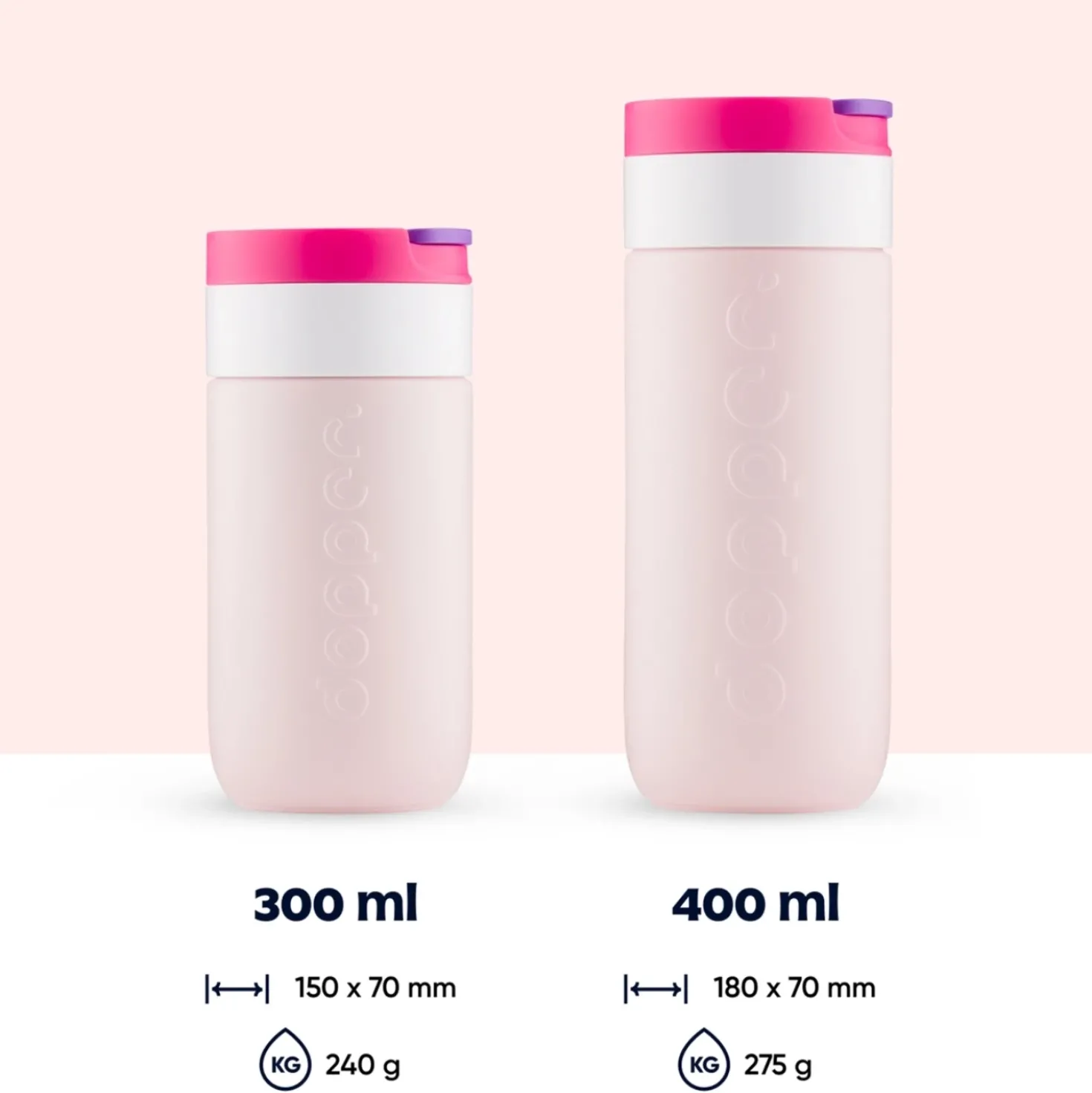 Dopper Travel Mug Berry Pink 400 ml