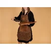 Dugros Lederen Schort Met Luipaardprint Cognac