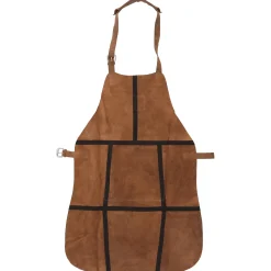 Dugros Lederen Schort Met Luipaardprint Cognac