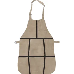 Dugros Lederen Schort Met Tijgerprint Beige
