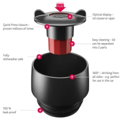 Emsa Reisbeker Rood 360 ml