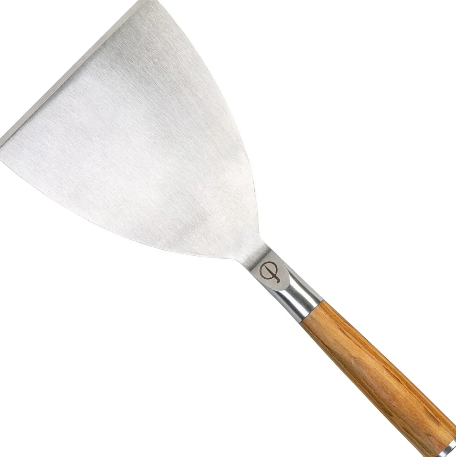 Forged BBQ Plancha Spatula Olijfhout