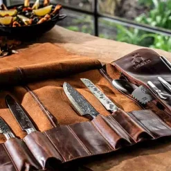 Forged Leren Mesmap Bruin 11 Vaks