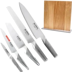 Global G-2115159 Messenset 5 Delig + Eikenhouten Messenblok
