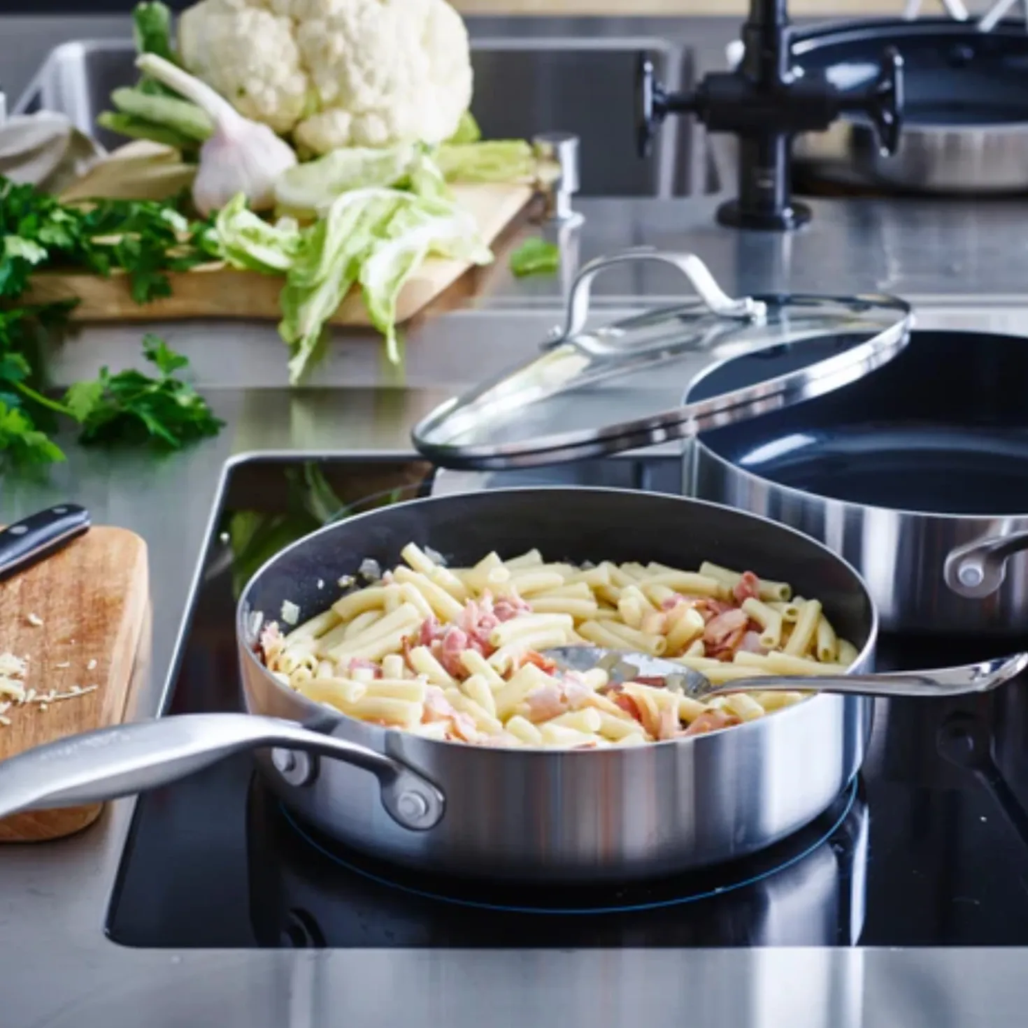 Greenpan Geneva Hapjespan Met Deksel 24 cm