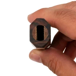Handvat Donker hout met Mozaiek Pin Ocatagon