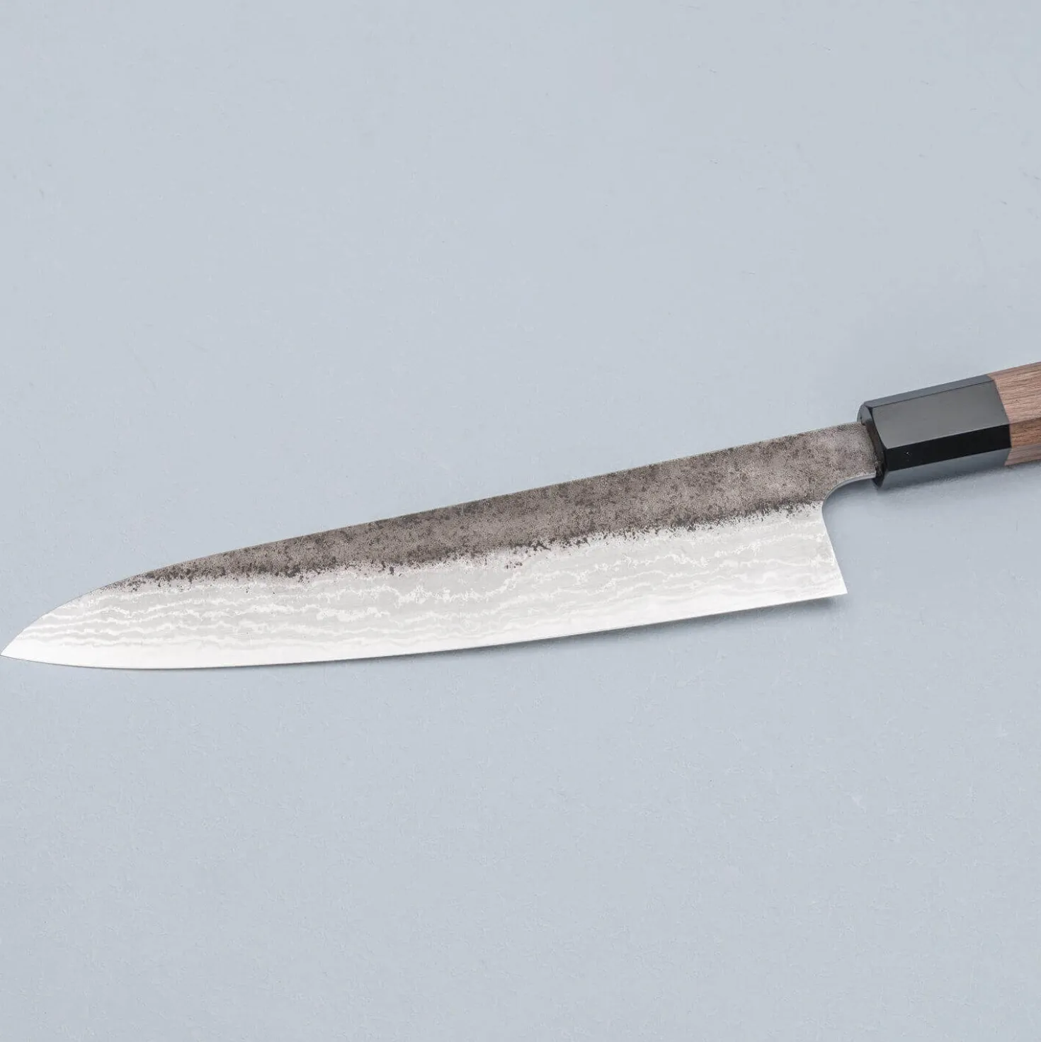 Hatsukokoro Aogami #2 Damascus Kurouchi Gyuto 21 cm