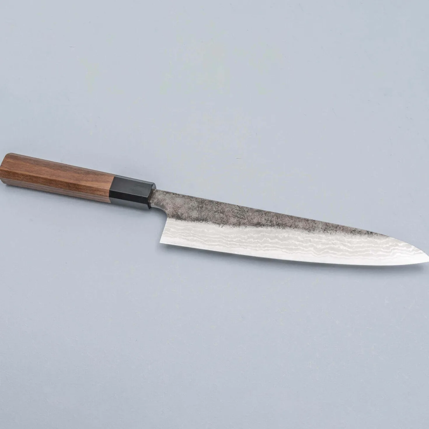 Hatsukokoro Aogami #2 Damascus Kurouchi Gyuto 21 cm