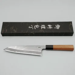 Hatsukokoro Aogami #2 Migaki Damast Santoku 18 cm