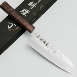 Hatsukokoro Ginrei Ginsan Bubinga Santoku 17 cm