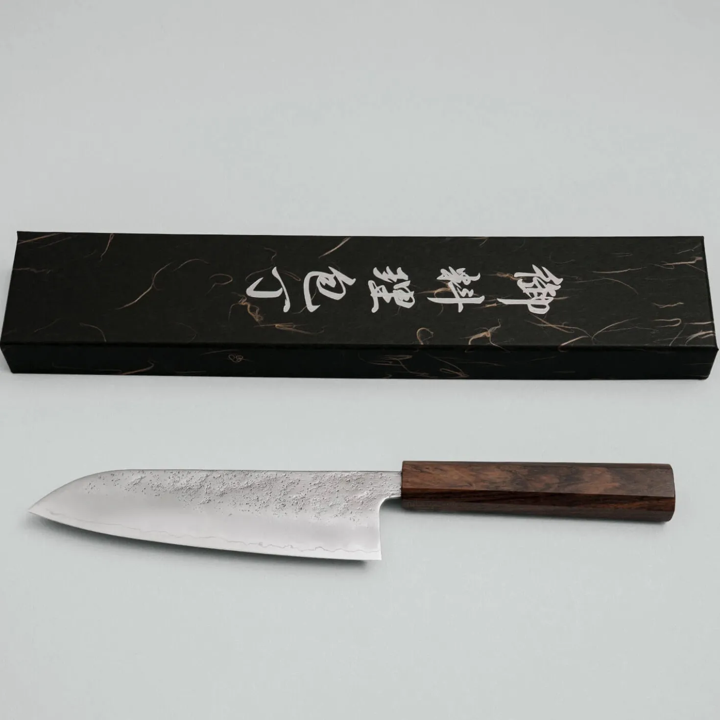 Hatsukokoro Ginrei Ginsan Bubinga Santoku 17 cm