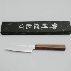 Hatsukokoro Ginrei Ginsan Bubinga Kiritsuke Petty 11.5 cm
