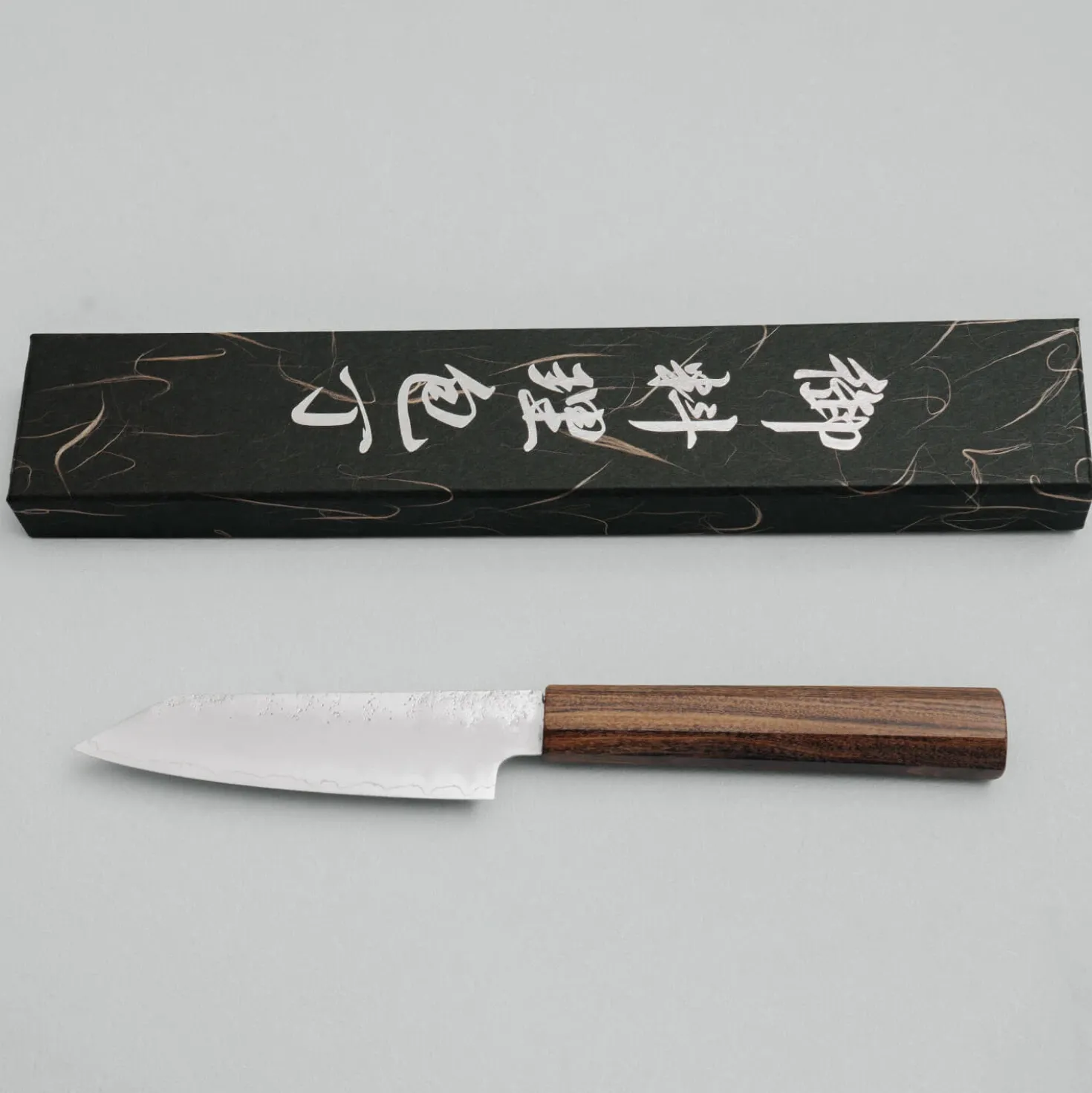 Hatsukokoro Ginrei Ginsan Bubinga Kiritsuke Petty 11.5 cm