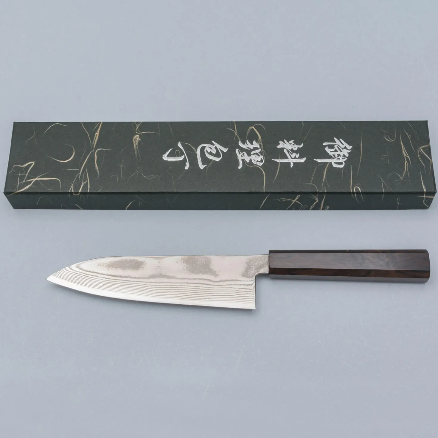Hatsukokoro Ginsou Ginsan Nickel Damast Santoku 18 cm