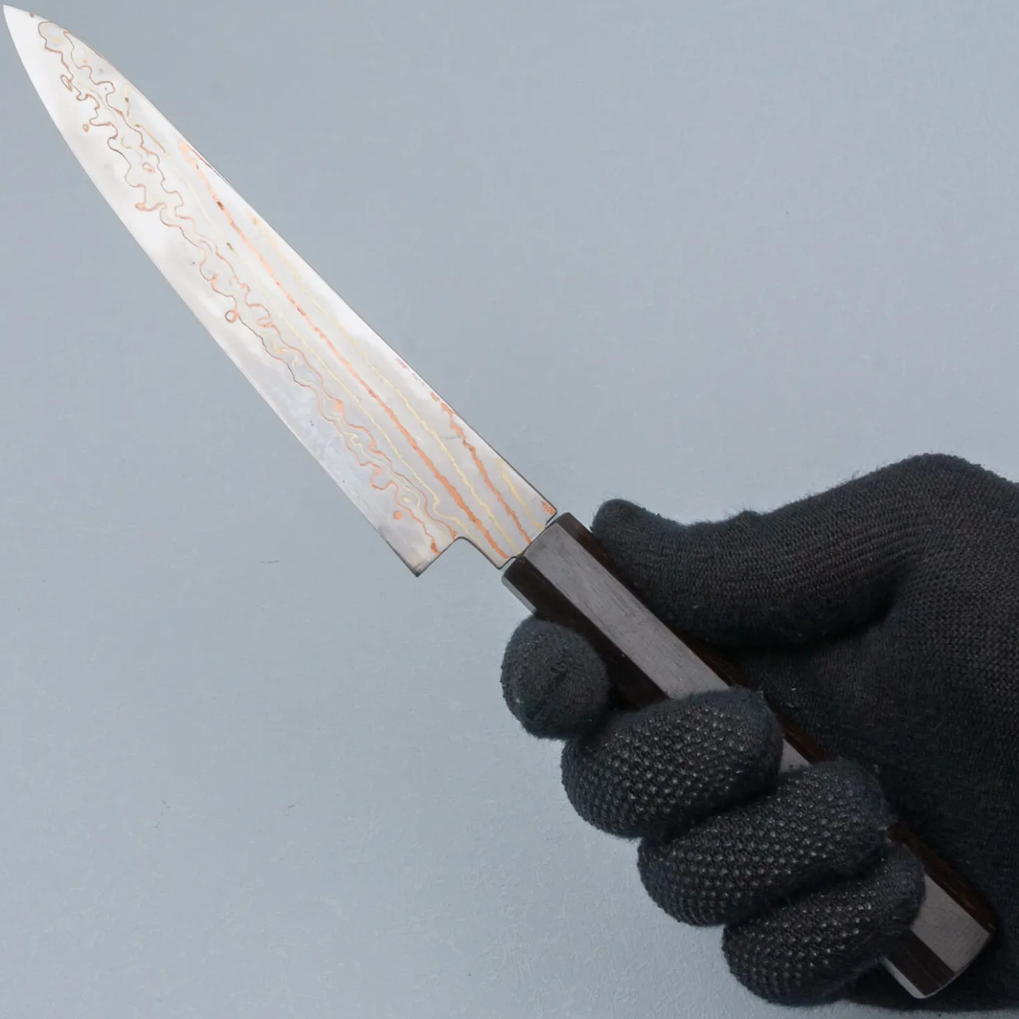 Hatsukokoro Hayabusa Aogami #2 Rainbow Damast Petty 15 cm