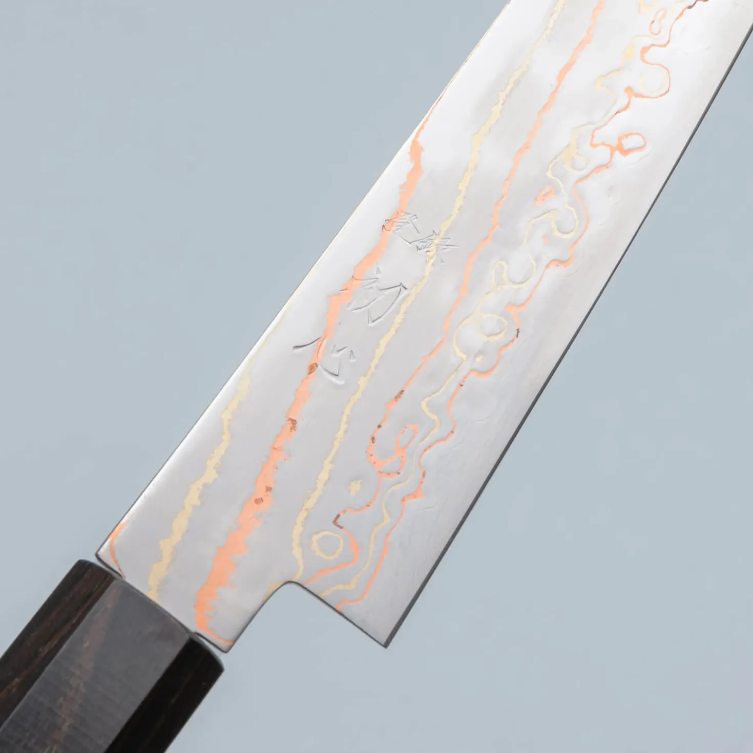 Hatsukokoro Hayabusa Aogami #2 Rainbow Damast Petty 15 cm