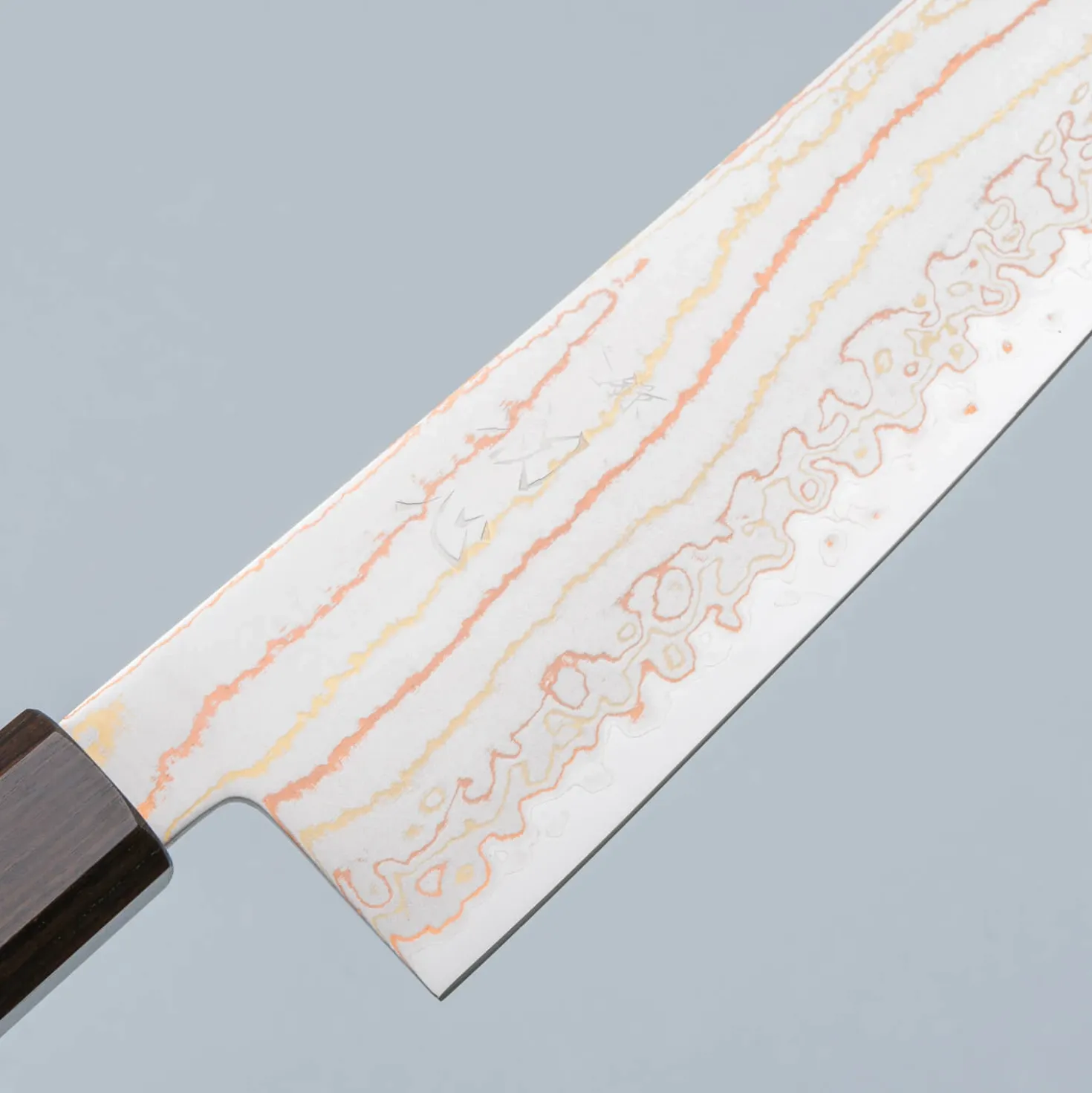 Hatsukokoro Hayabusa Aogami #2 Rainbow Damast Gyuto 21 cm