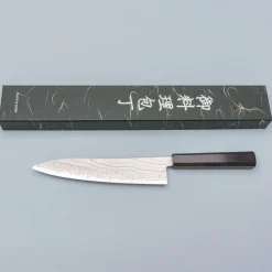 Hatsukokoro Hayabusa Aogami #2 Rainbow Damast Gyuto 21 cm