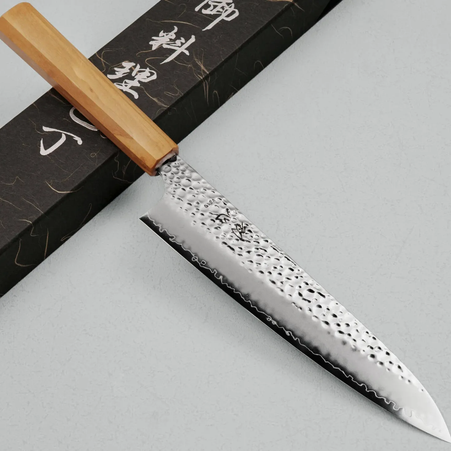 Hatsukokoro Hayabusa VG10 Tsuchime Olive Gyuto 21 cm