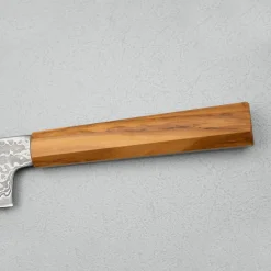 Hatsukokoro Hikari SLD Damast Olive Ko-Santoku 15 cm
