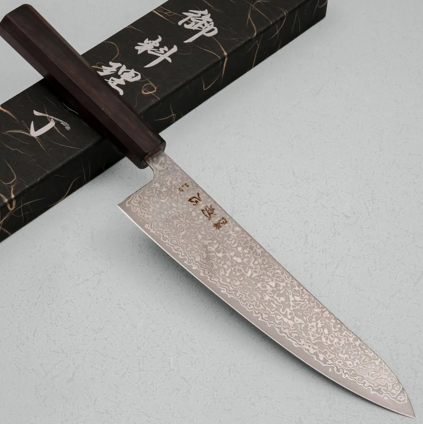 Hatsukokoro Hikari SLD Damast Ebony Gyuto 21 cm
