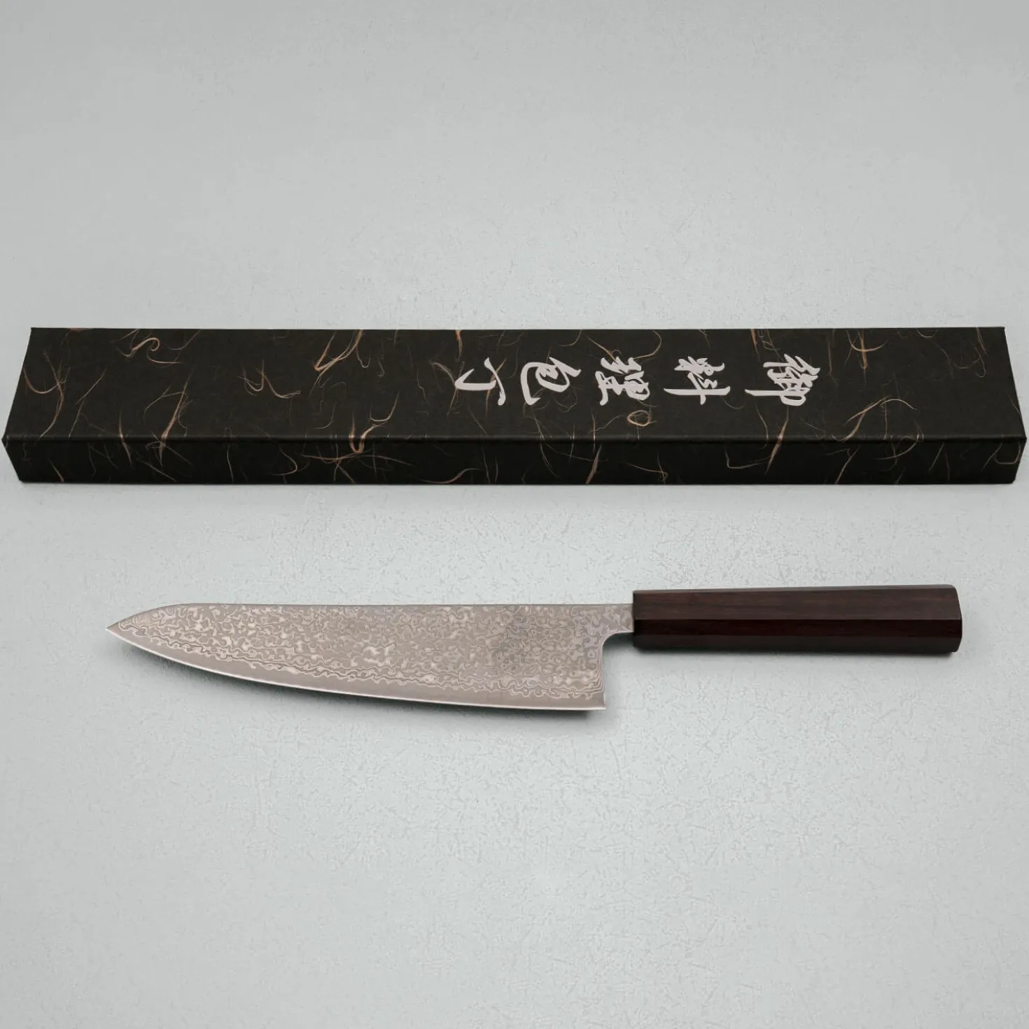 Hatsukokoro Hikari SLD Damast Ebony Gyuto 21 cm