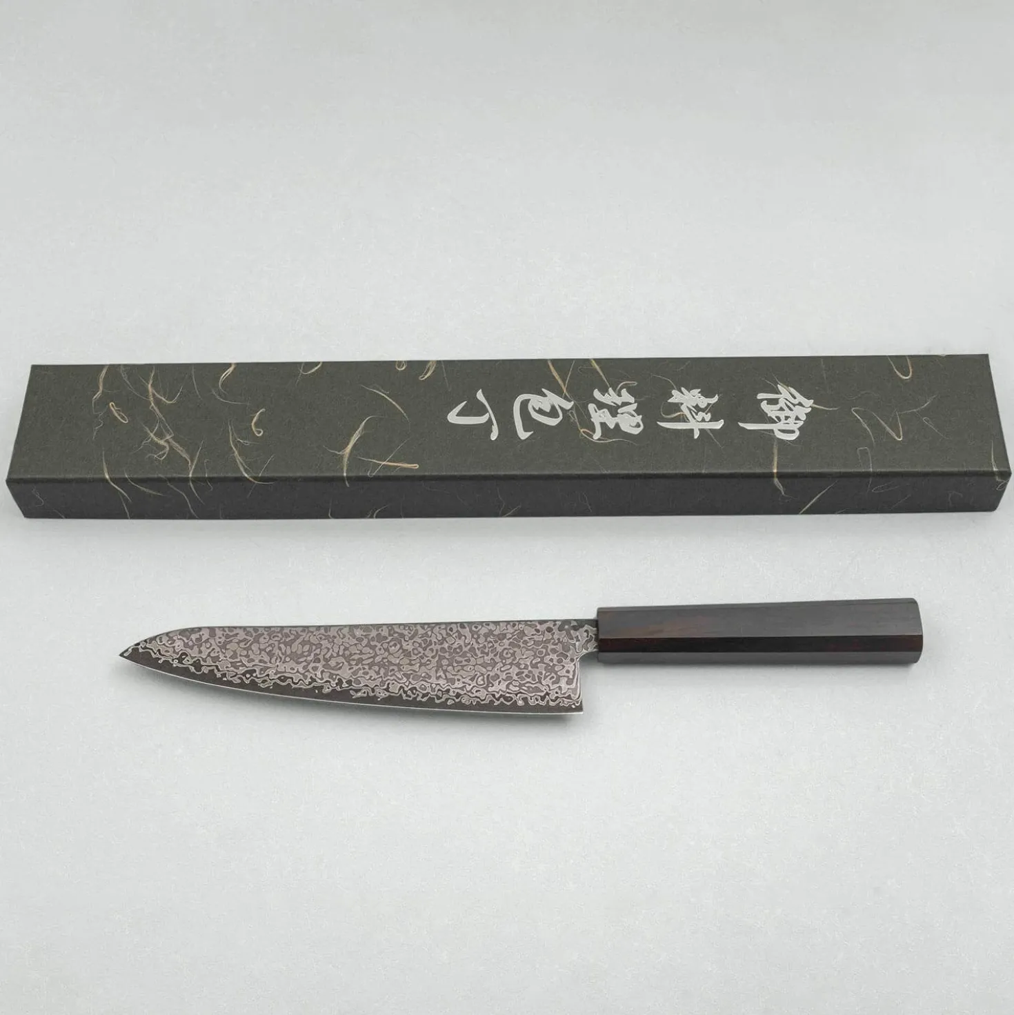 Hatsukokoro Hikari SLD Damast Ebony Gyuto 19.5 cm