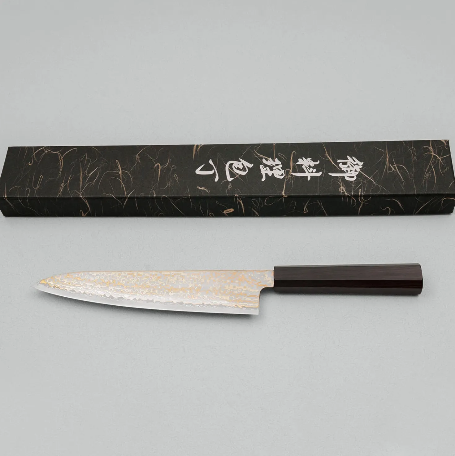Hatsukokoro Hinotori V-Toku 2 Rainbow Damast Gyuto 21 cm