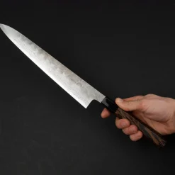 Hatsukokoro Inazuma Aogami Damascus Super Sujihiki 27 cm