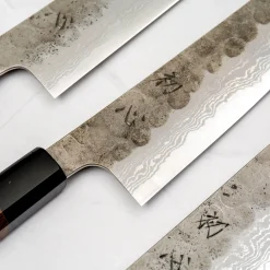 Hatsukokoro Inazuma Aogami Damascus Super Sujihiki 27 cm