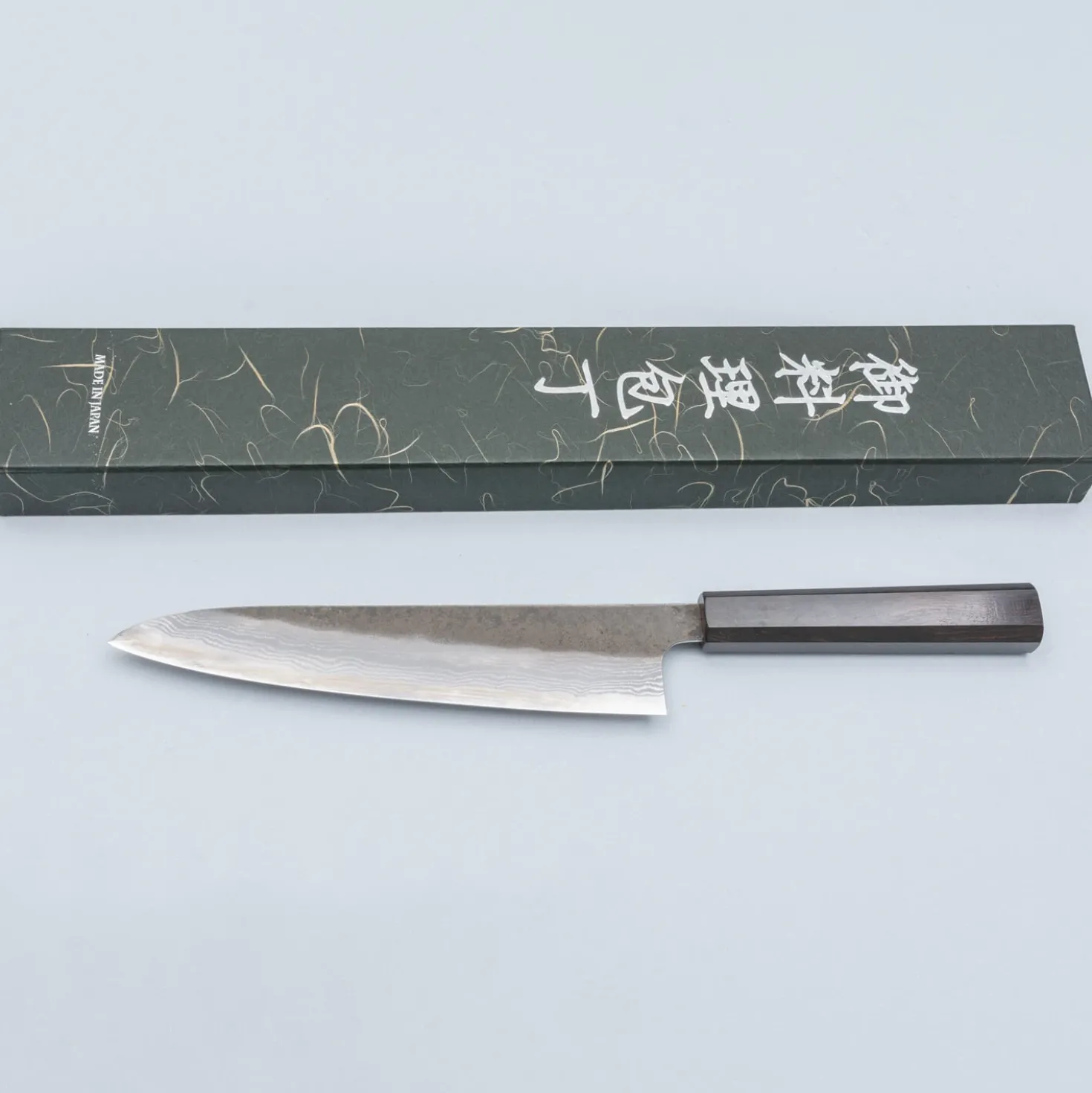 Hatsukokoro Inazuma Aogami Damascus Super Gyuto 21 cm