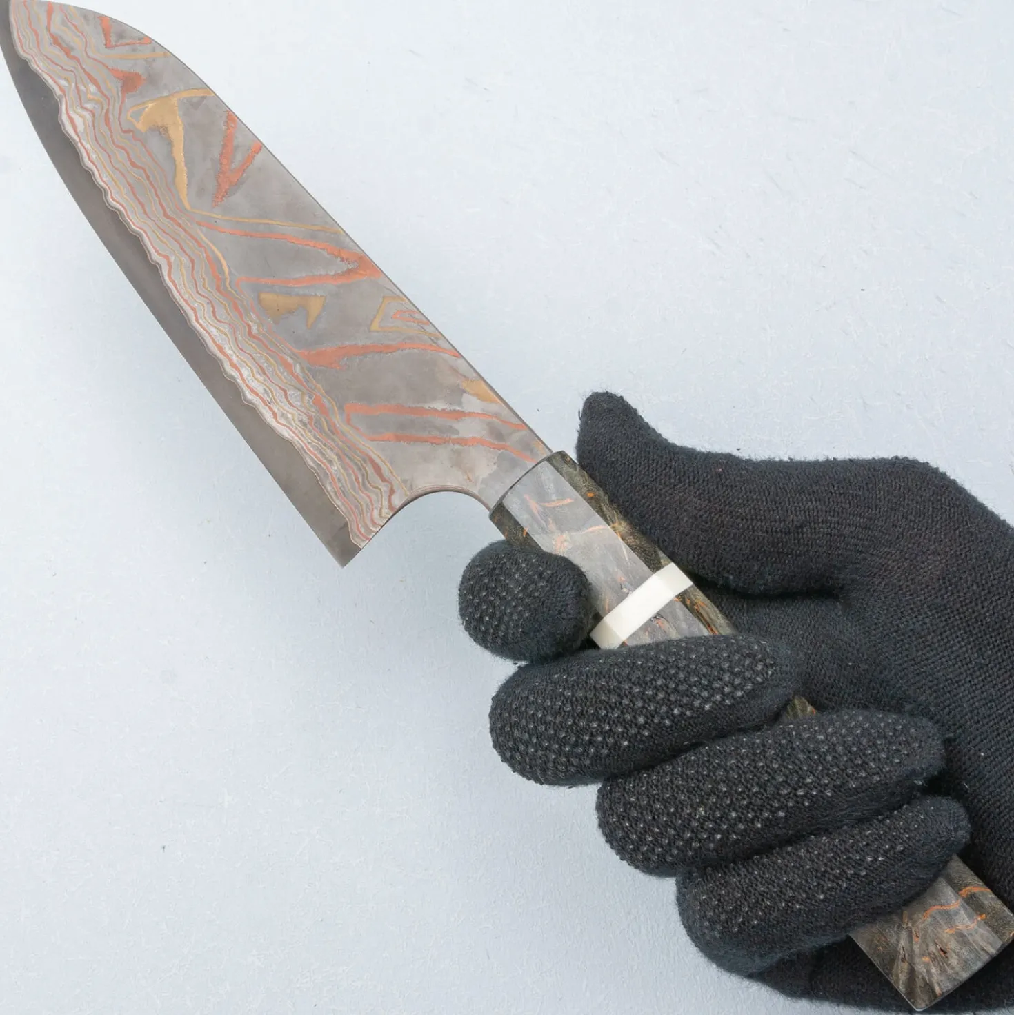 Hatsukokoro Irodori Aogami 2 Rainbow Santoku 18 cm