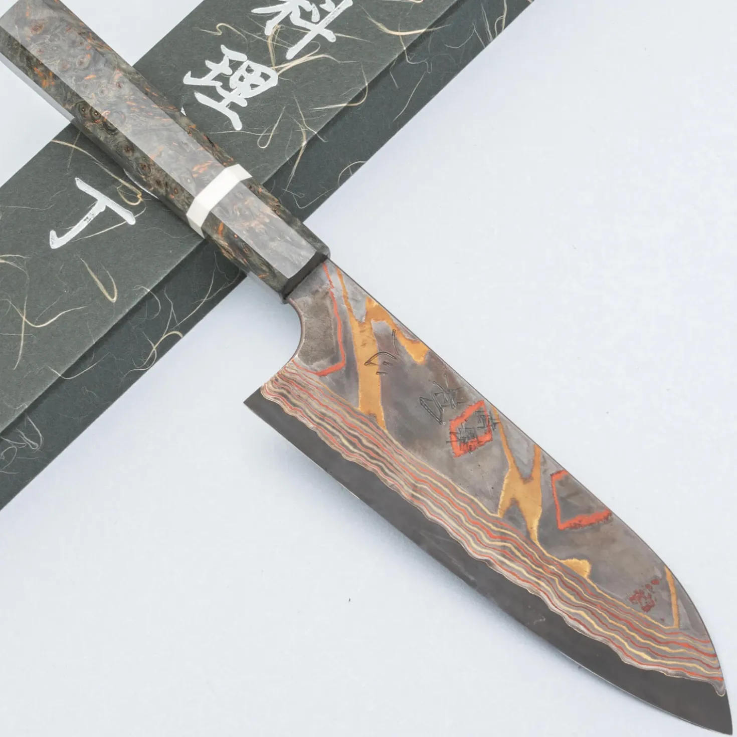 Hatsukokoro Irodori Aogami 2 Rainbow Santoku 18 cm