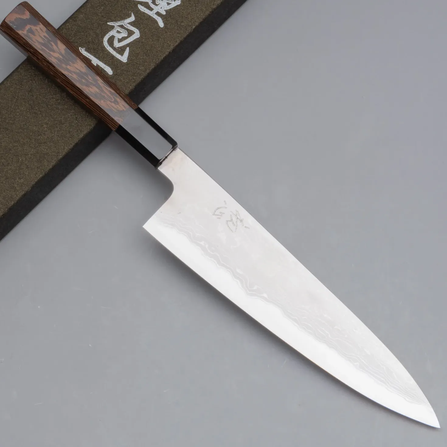 Hatsukokoro Komorebi Aogami 1 Damast Gyuto 21 cm