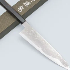Hatsukokoro Komorebi Aogami 1 Damast Ebony Gyuto 21 cm