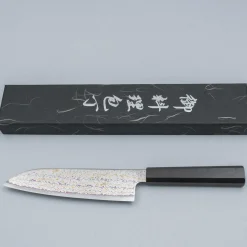 Hatsukokoro Kujaku V-Toku 2 Rainbow Damast Santoku