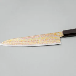 Hatsukokoro Kujaku V-Toku 2 Rainbow Damast Gyuto 21 cm