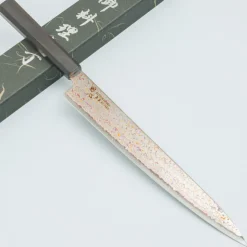Hatsukokoro Kujaku V-Toku 2 Rainbow Damast Sujihiki 27 cm